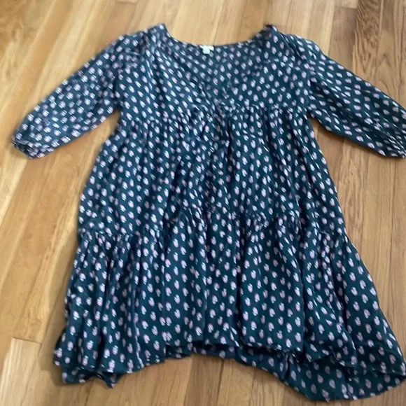 j crew blue paisley dress V-neck Flutter-hem Dress In Aqua Paisley For Women